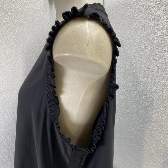 NEW CINQ A SEPT Women’s Lenore Silk Sleeveless Blouse – Black – Size XL - Picture 7 of 15